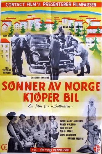 sønner av norge kjøper bil 1962 poster