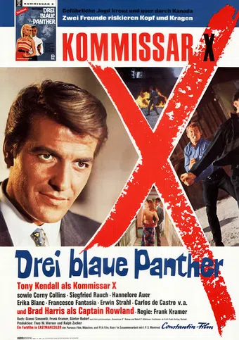 kommissar x - drei blaue panther 1968 poster