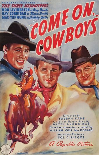 come on, cowboys 1937 poster