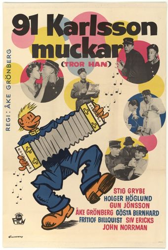 91:an karlsson muckar (tror han) 1959 poster