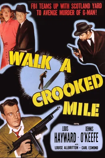 walk a crooked mile 1948 poster