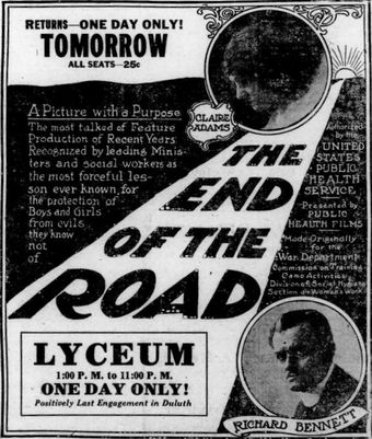 the end of the road 1919 poster