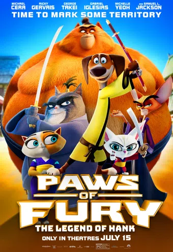 paws of fury: the legend of hank 2022 poster