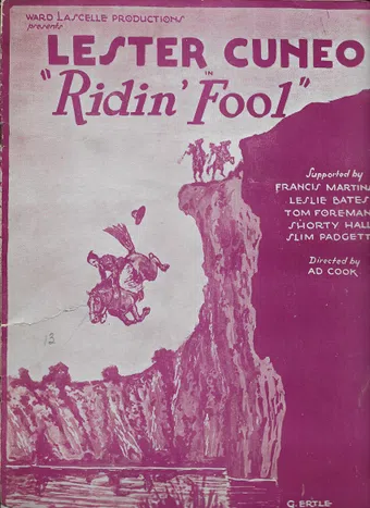 ridin' fool 1924 poster