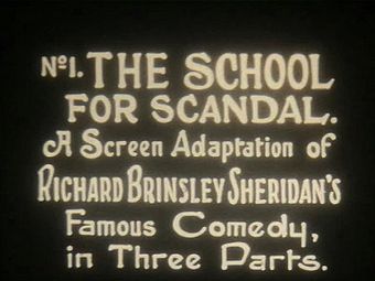 the school for scandal 1923 poster