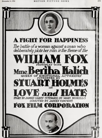 love and hate 1916 poster