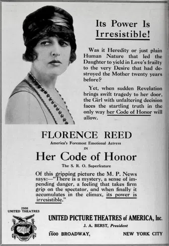 her code of honor 1919 poster