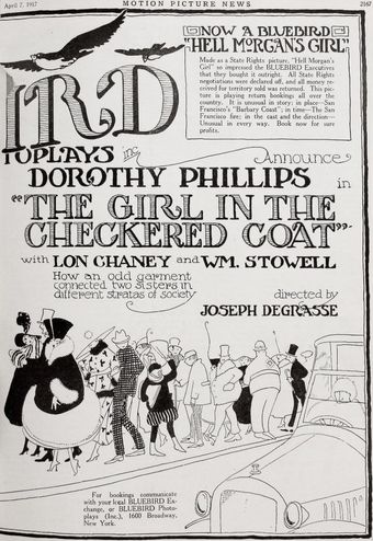 the girl in the checkered coat 1917 poster