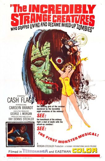 the incredibly strange creatures who stopped living and became mixed-up zombies!!? 1964 poster