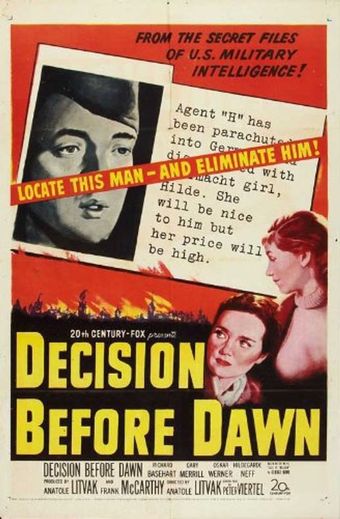 decision before dawn 1951 poster