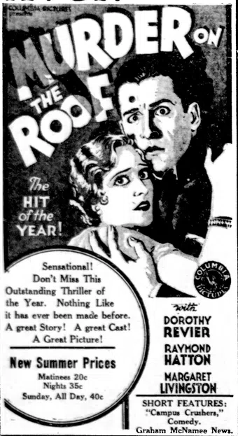 murder on the roof 1930 poster