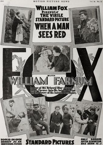 when a man sees red 1917 poster