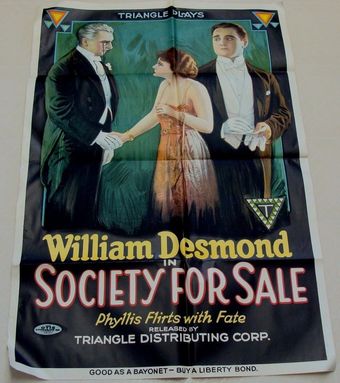 society for sale 1918 poster