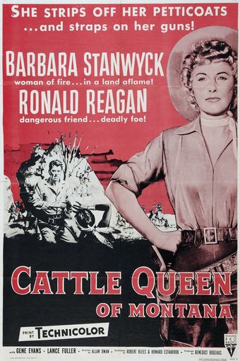 cattle queen of montana 1954 poster