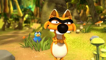 farm stories (rooster and fox) 2012 poster