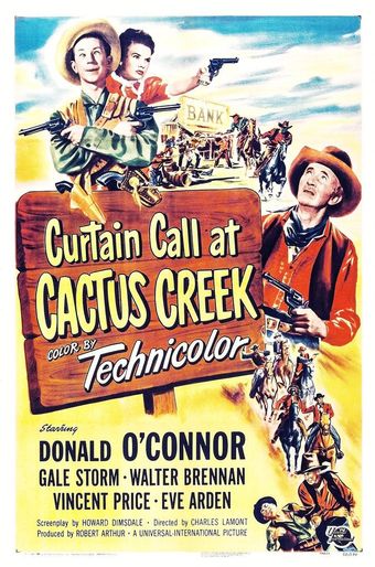 curtain call at cactus creek 1950 poster