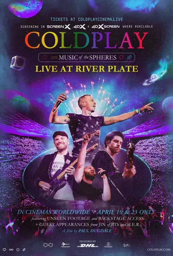 coldplay - music of the spheres: live at river plate 2023 poster