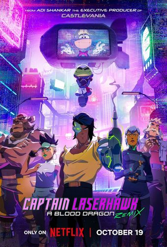 captain laserhawk: a blood dragon remix 2023 poster