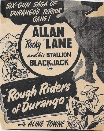 rough riders of durango 1951 poster