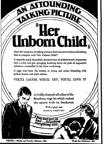 her unborn child 1930 poster