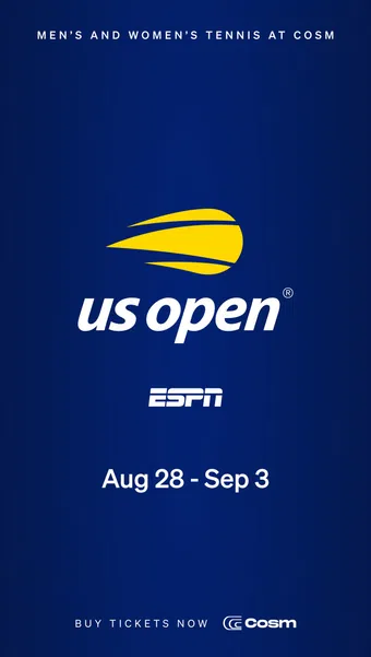 us open tennis championship in cosm shared reality 2025 poster