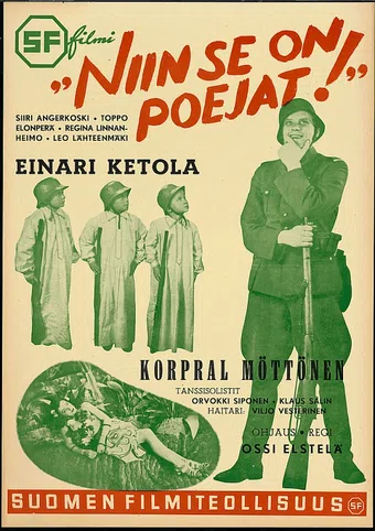 niin se on, poijaat! 1942 poster