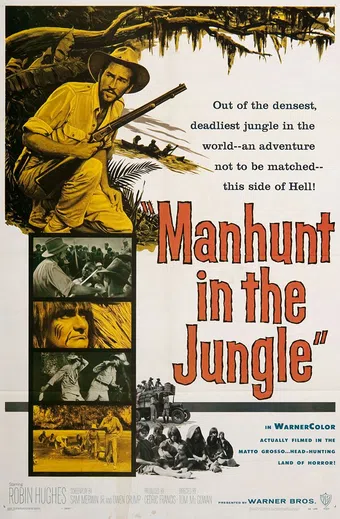 manhunt in the jungle 1958 poster