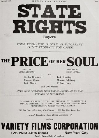 the price of her soul 1917 poster