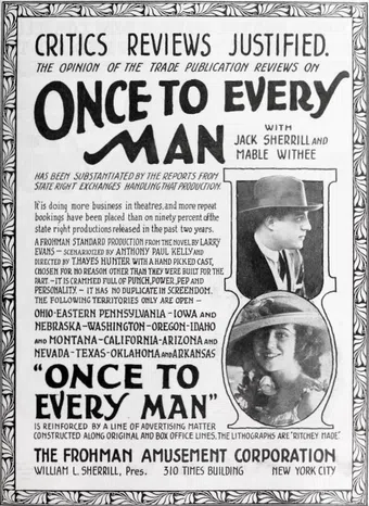 once to every man 1918 poster