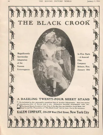 the black crook 1916 poster