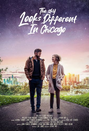 the sky looks different in chicago poster