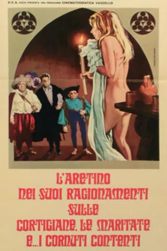 l'aretino nei suoi ragionamenti sulle cortigiane, le maritate e... i cornuti contenti 1972 poster