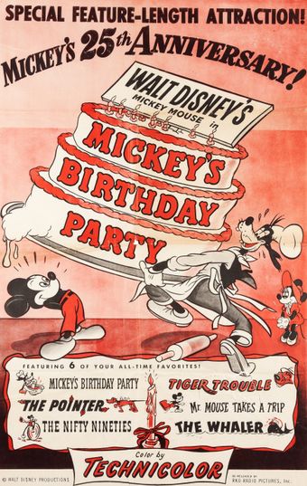 mickey's birthday party 1953 poster