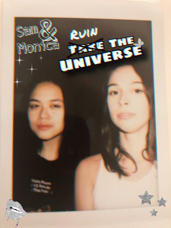 sam and monica ruin the universe 2023 poster