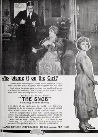 the snob 1921 poster