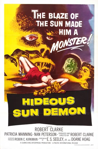 the hideous sun demon 1958 poster