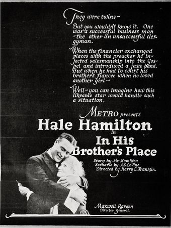 in his brother's place 1919 poster