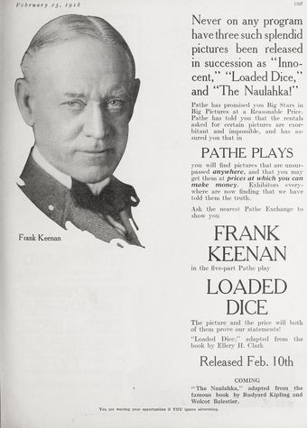 loaded dice 1918 poster