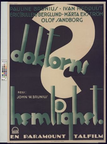 doktorns hemlighet 1930 poster