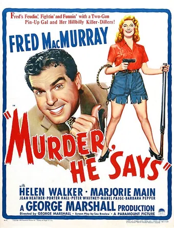 murder, he says 1945 poster