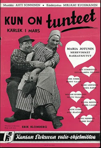 kun on tunteet 1954 poster