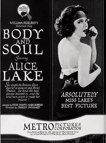 body and soul 1920 poster