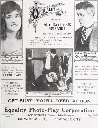 why leave your husband? 1920 poster