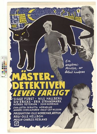 mästerdetektiven lever farligt 1957 poster