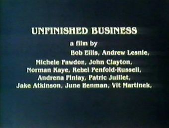 unfinished business 1985 poster