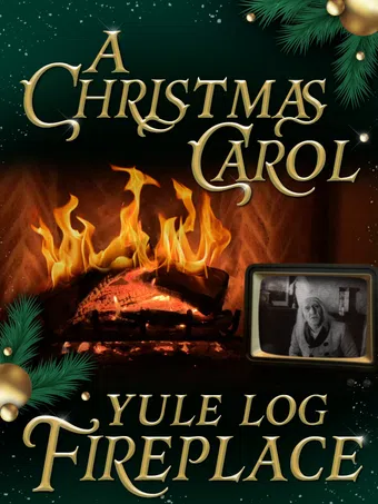 a christmas carol yule log fireplace 2019 poster