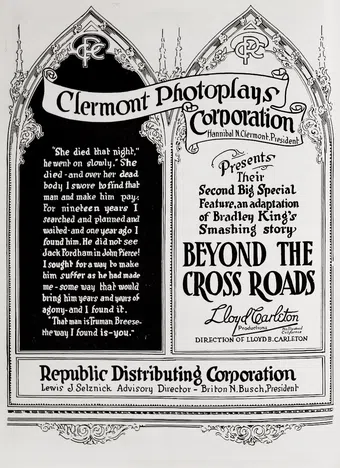 beyond the crossroads 1921 poster