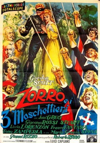 zorro e i tre moschettieri 1963 poster