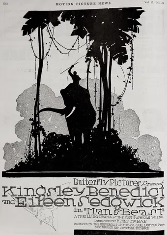 man and beast 1917 poster