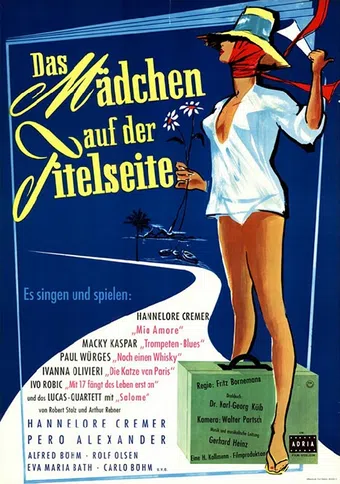 das mädchen auf der titelseite 1961 poster